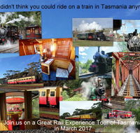 Great Rail Experiences  Tasmania Tour 2017 - Mackay Tourism