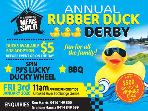 Gerringong Men’s Shed Annual Duck Derby - Mackay Tourism 0