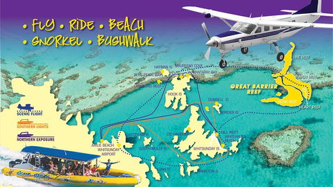 Scenic Flight - Great Barrier Reef, Heart Reef, Whitehaven Beach & Hill Inlet! - Mackay Tourism 0
